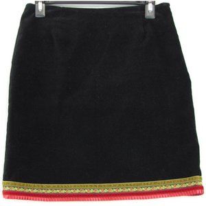 SALE! Velvet Floral Black Midi Knee Skirt